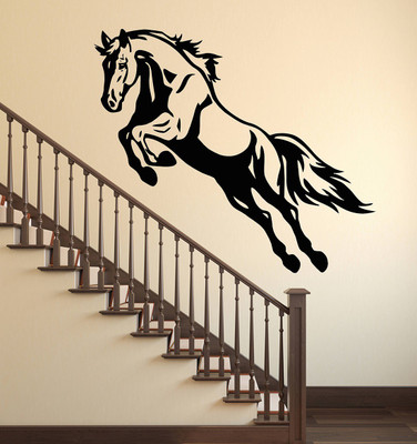 HAPPYSTICKY 55 cm Hourse Self Adhesive Sticker(Pack of 1)