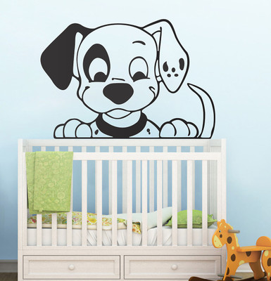 LANSTICK 71.12 cm PUPPY STICKER Self Adhesive Sticker(Pack of 1)