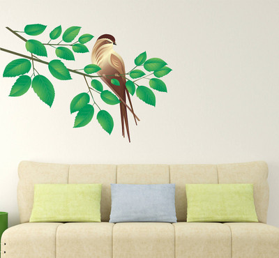 LANSTICK 48.26 cm BIRD STICKER Self Adhesive Sticker(Pack of 1)