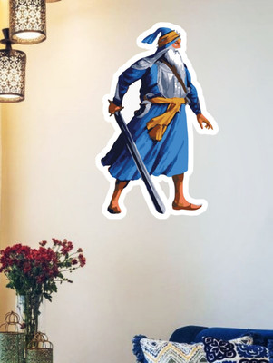 HindK 20.32 cm BABA DEEP SINGH STICKER Self Adhesive Sticker(Pack of 3)