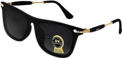 EMDEE COLLECTION Retro Square Sunglasses(For Men & Women, Black)