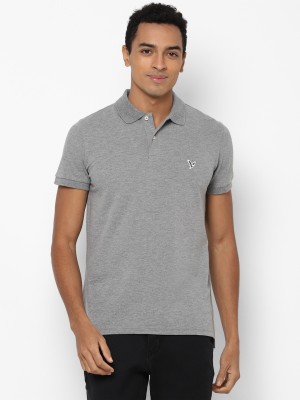 American Eagle Outfitters Solid Men Polo Neck Grey T-Shirt