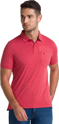 PARX Printed Men Polo Neck Red T-Shirt