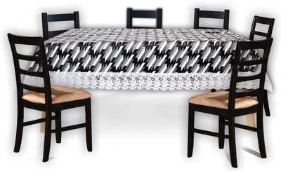The Furnishing Tree Printed 4 Seater Table Cover(Black, PVC)