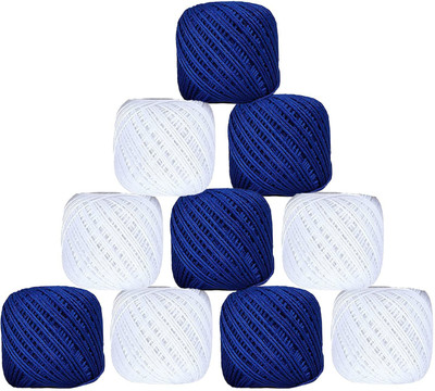 LUCASI White, Blue Thread(45 m Pack of10)