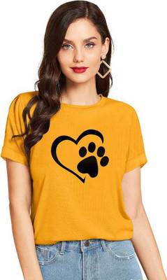 FabryKa Casual Printed Women Yellow Top