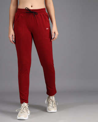 ADDYVERO Solid Women Maroon Track Pants
