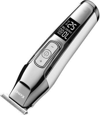 Kemei KM-5027 Trimmer 120 min  Runtime 3 Length Settings(Silver)