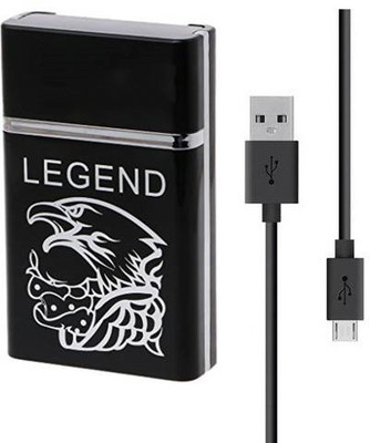 Triangle Ant USB Rechargeable Silver Eagle Legend Slide Cigarette Case Windproof Cigarette Lighter (Black) USB Legend Lighter_2 Cigarette Lighter(Black)