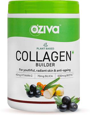 OZiva Plant Based Collagen Builder(With Vitamin C, Biotin) for Anti-Aging Beauty,Classic  (250 g)
