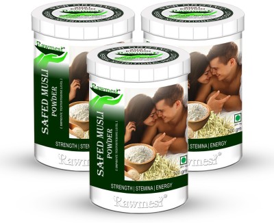 Rawmest Organic Safed Musli (white Musli) Powder|Strenght|Stemina|Energy| 100gm(3 x 100 g)