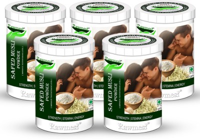 Rawmest Organic Safed Musli (white Musli) Powder|Strenght|Stemina|Energy| 100gm(5 x 100 g)