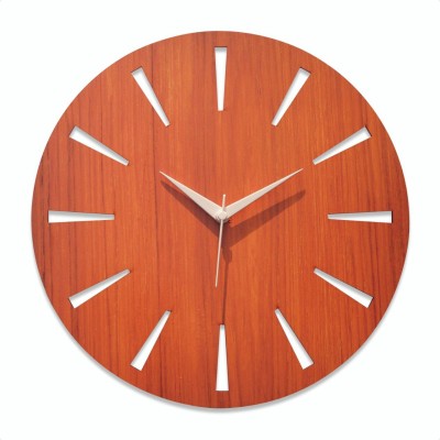 DWC Analog 30 cm X 30 cm Wall Clock(Brown, Without Glass, Standard)