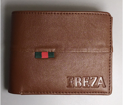 EBEZA Men Tan Artificial Leather Wallet(3 Card Slots)