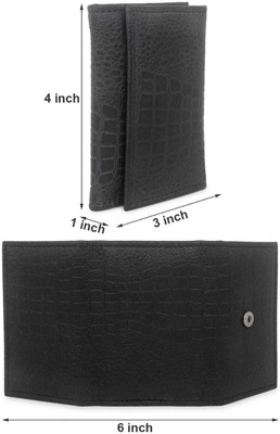 Rovok Men Black Artificial Leather Wallet(10 Card Slots)