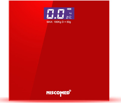 NISCOMED Automatic Personal Digital Weight Machine,Scale With Large LCD Display Weighing Scale(Rose Red)