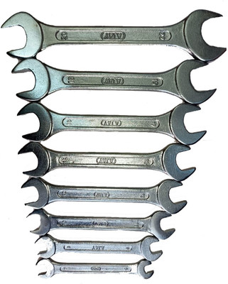 Kay Traders CRV SPANNER SET OF 8 PCS Double Sided Open End Wrench(Pack of 1)