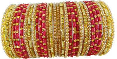 Guddan Glass Zircon Bangle Set(Pack of 30)