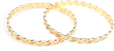 Priyaasi Brass Gold-plated Bangle(Pack of 2)