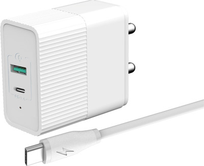 Unix 2.5 A Wall Charger for Mobile with Detachable Cable(White)