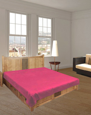 CASA FURNISHING 200 TC PVC Double Solid Flat Bedsheet(Pack of 1, Maroon)