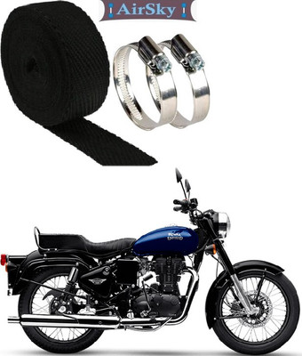 AIRSKY (3 Mtrs) 1 Silencer Wrap With 2 Clamp Bike Exhaust Heat Shield