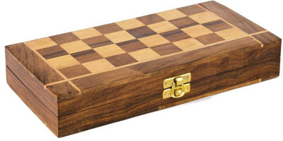 NextNewBetter Wooden Chess/Foldable/Premium quality/Fine Polished/10*10 Inches 7 cm Chess Board(Brown)