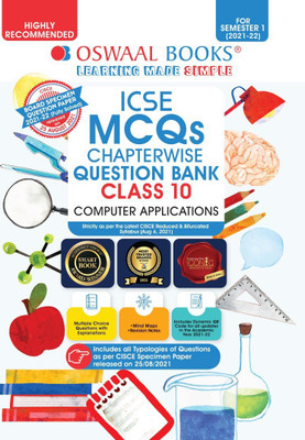 Oswaal Icse MCQS Chapterwise Question Bank Class 10, Computer Applications Book(English, Paperback, unknown)