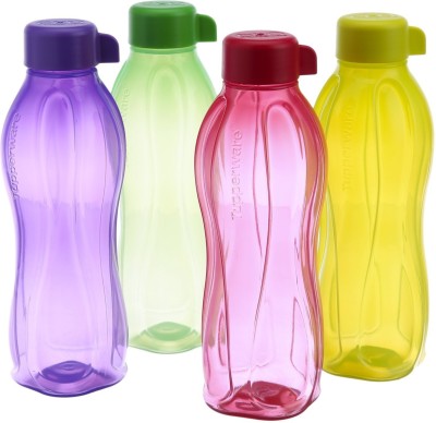 TUPPERWARE TUPPERWARE AQUASAFE 1.0 LTR WATER BOOTTLE SET 1000 ml Bottle(Pack of 4, Multicolor, Plastic)