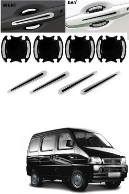 PRTEK Plastic Car Door Guard(Silver, Black, Pack of 8, Maruti, Versa)