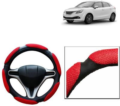 VOCADO Hand Stiched Steering Cover For Maruti Baleno(Red, Leatherite)