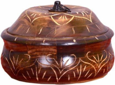 S.I Creation Wooden Chapati Box/Roti Box Container Serving Casserole Hotpot Serve Casserole(1000 ml)