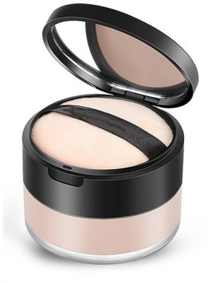 ADJD Translucent Feather Light Finishing Natural Loose Powder With puff & Mirror Compact(Sand, 15 g)