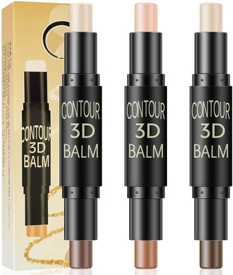 JANOST Long Stay 2 IN 1 Contour And Highlighter Concealer pack of 3 Concealer(MULTICOLOR, 24 g)