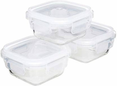 Flipkart SmartBuy Glass Utility Container  - 320 ml(Pack of 3, Clear)