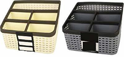 MODERNINNOVATOR 2 Compartments plastic storage(Multicolor)