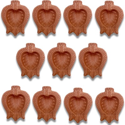 Vickvii Diwali Diyas Terracotta (Pack of 11) Table Diya Set(Height: 1.5 inch)