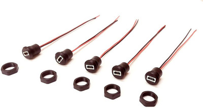 ERHIndia (Pack of 5) Micro USB Female Socket Connector with Wire for PCB Micro USB Port Female Jack Socket for DIY Electronic Projects Alternative Energy Electronic Hobby Kit