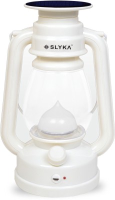 SLYKA 40 Watt Hi-Bright LED Rechargeable Light with 1st Step Night Lamp Solar Light 4 hrs Lantern Emergency Light(White)