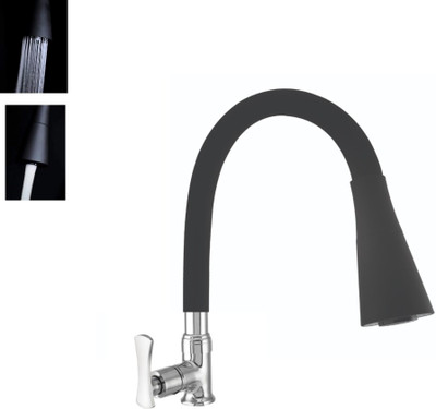 HARISTO SNB 411 Swan Neck Black Kitchen/Basin Table mounted Flexible Spout 411 Spout Faucet(Deck Mount Installation Type)