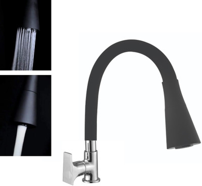 HARISTO SCB 412 Swan neck Black Dual flow kitchen/basin table mounted tap FLEXIBLE SPOUT Pillar Tap Faucet(Deck Mount Installation Type)