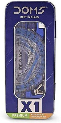 DOMS Premium Mathematical Drawing Instrument Geometry Box(Blue)