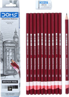 DOMS Drawing and Sketching 2H Pencil(Pack of 80)