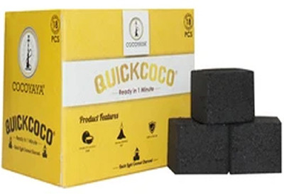 Puff Smart Quickco Cocoyaya 250 gm ( 18 Cube /Pack Of 1 ) Hookah Charcoals(Pack of 1)