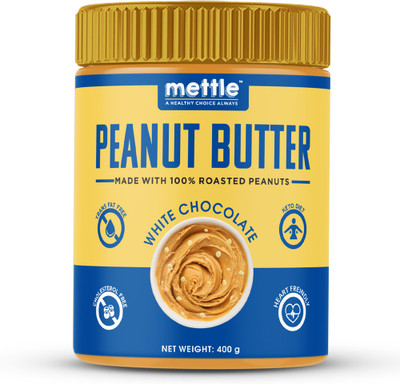 METTLE Peanut Butter With White Chocolate | Non-GMO | Gluten-Free | Vegan | Keto Diet(400 g)