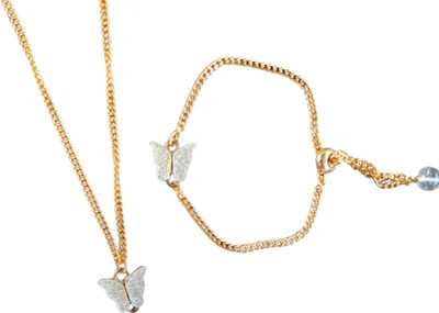 Maitri Export Crystal Grey Jewellery Set(Pack of 1)