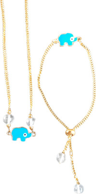 Maitri Export Brass White Jewellery Set(Pack of 1)