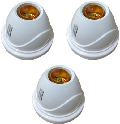 JELECTRICALS White Fancy Bulb Holder Pack of 3 Brass Light Socket(Pack of 3)