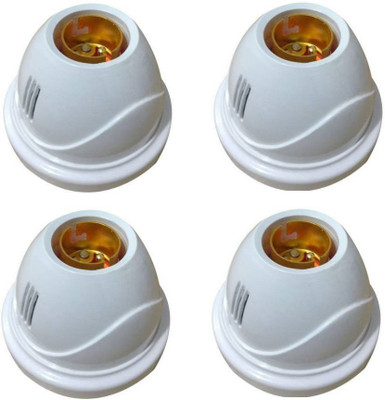 JELECTRICALS White Fancy Bulb Holder Pack of 4 Brass Light Socket(Pack of 4)