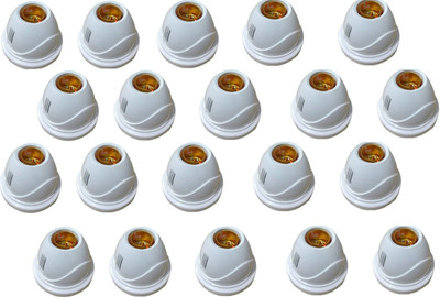 JELECTRICALS White Fancy Bulb Holder Pack of 20 Brass Light Socket(Pack of 20)